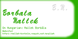 borbala mallek business card